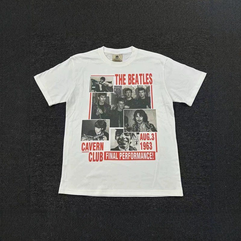 Lij* 【The Beatles】 Rock band double-sided white ink direct-print short-sleeve T-shirt Lij* 【The Beatles】 Rock band double-sided white ink direct-print short-sleeve T-shirt