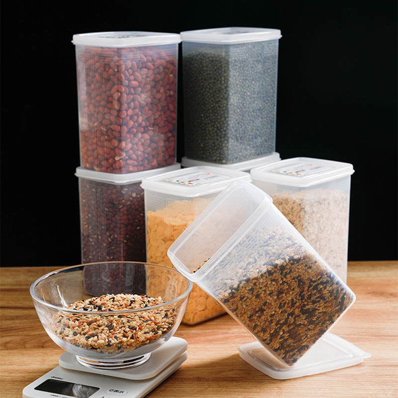 日本輸入食品密封容器穀物保存ボックス収納ボックス豆類保存乾物調味料|undefined