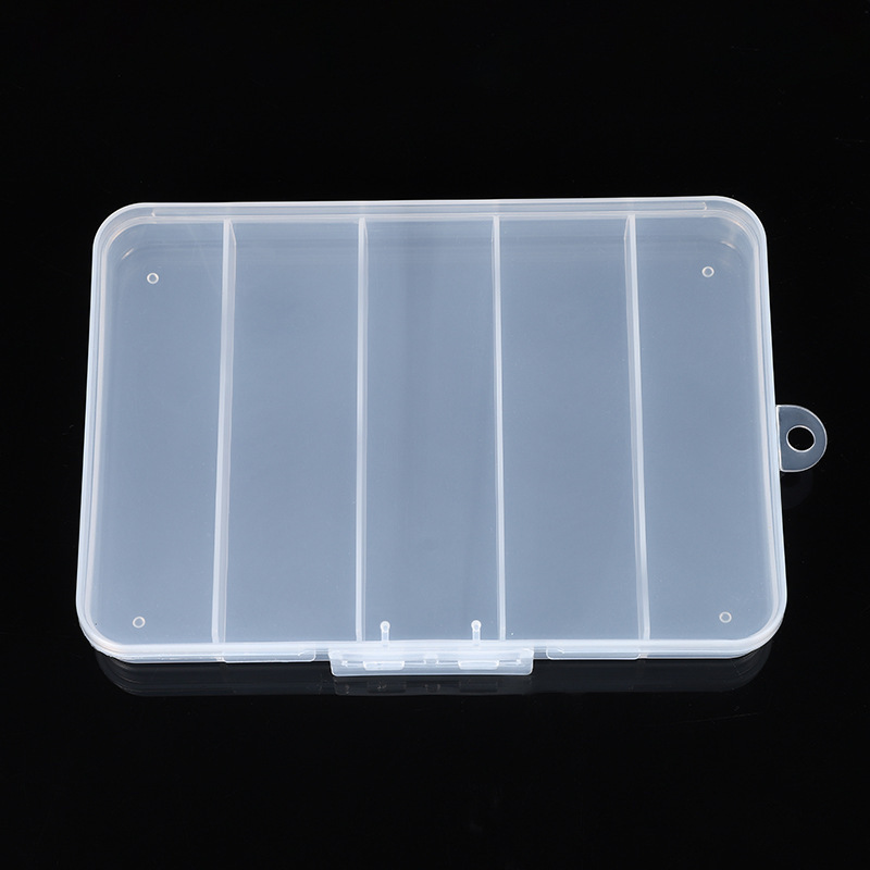 5-Compartment Storage Box, Transparent Fishing Tackle Lure Plastic Box, Jewelry Storage Box, Multi-Compartment Parts Packaging Box 5-Compartment Storage Box, Transparent Fishing Tackle Lure Plastic Box, Jewelry Storage Box, Multi-Compartment Parts Packaging Box