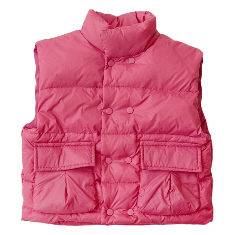 2023 nuevos niños abajo chaleco estilo coreano niños y niñas otoño e invierno Bebé pato blanco abajo chaleco vivo al por mayor