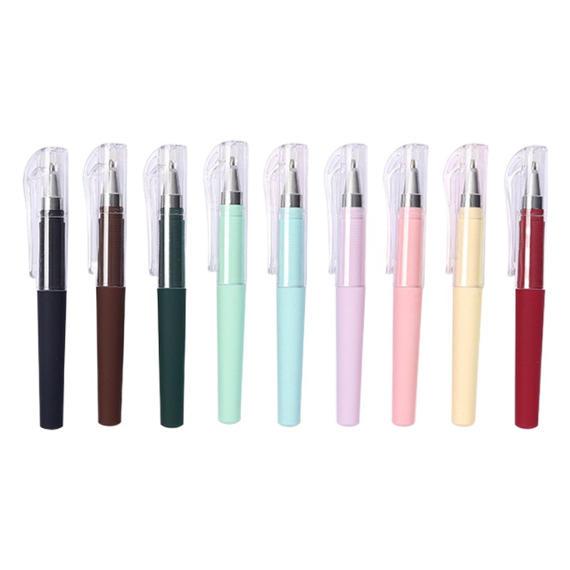 Pocket Pen gel pen portable short rod carbon pen short pen black 0.5mm mini signature pen short black pen