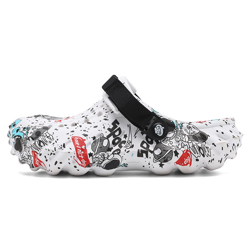 Comercio exterior tallas grandes zapatos con agujeros para hombres EVA caucho y plástico ropa exterior sandalias Baotou de moda conducción de verano dos zapatos de playa