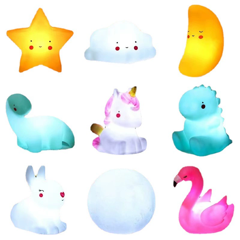Creative Night Light, Multi-Style Cute Animal LED Lamp, Small/Medium/Large, Giftable 0.08 kg