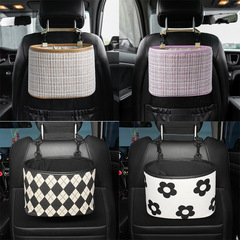 Car Storage Bag Seat Back Car Storage Organizer Striped In-Car Mess Storage Hanging Organizer Box