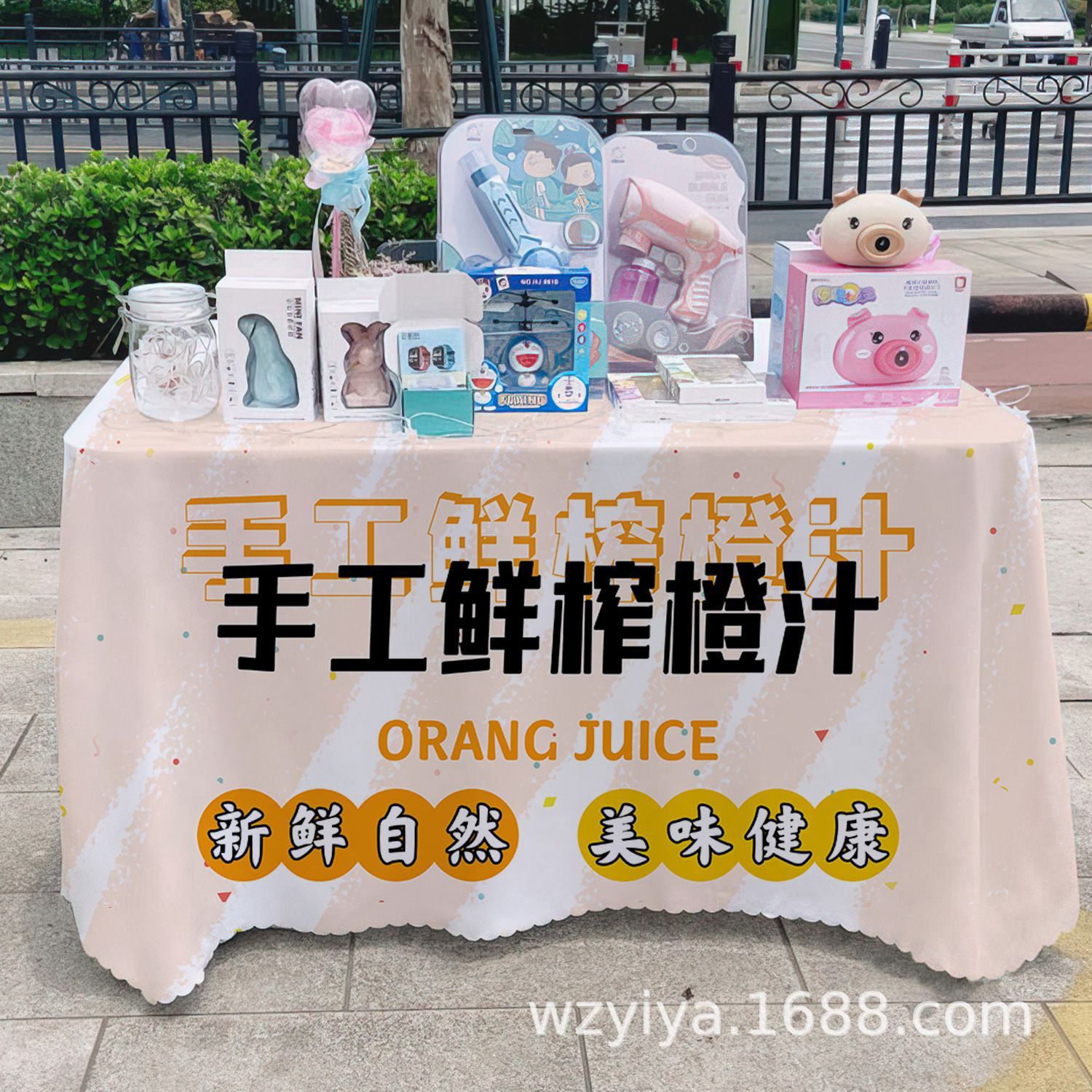 Mantel de jugo recién exprimido