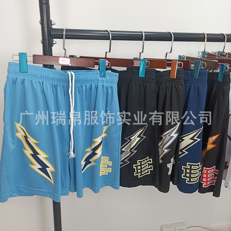 American-Style Eric Emanuel Ee Summer Casual Sports Double-E Shorts Mesh Breathable Quick-Drying Basketball Shorts