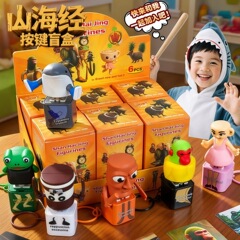 跨境外国山海经盲盒手办木棍人鲨鱼TungTungTung按键创意发声玩具