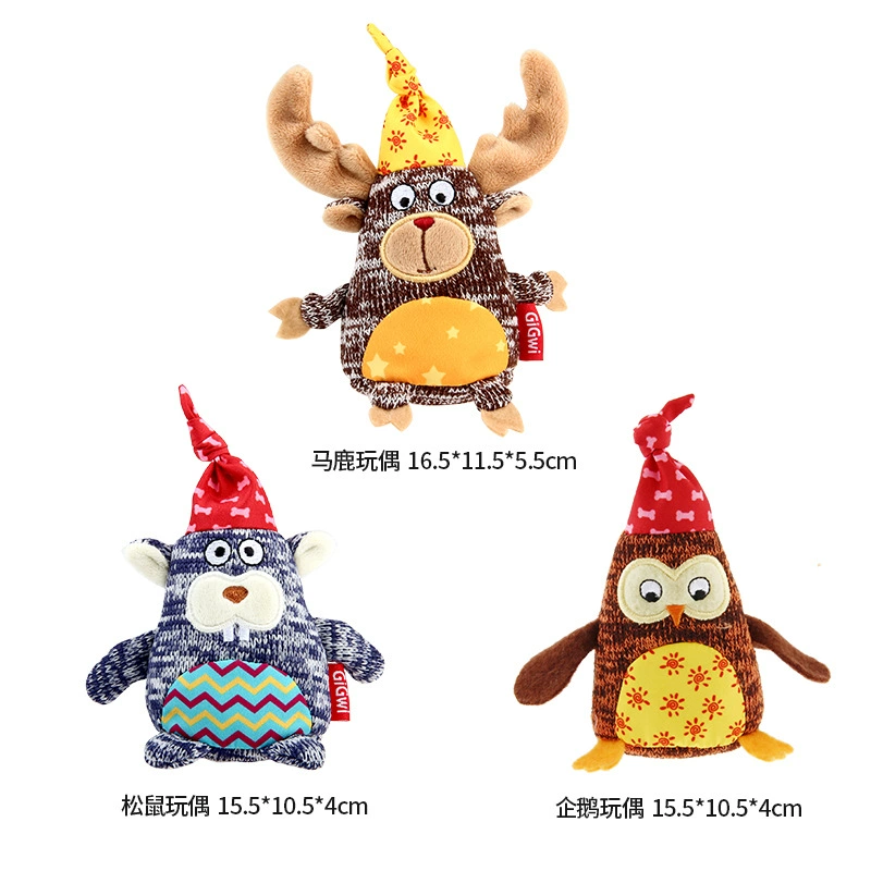 GiGwi дорогая для собаки игрушка кукла звуковая игрушка плюшевая игрушка резиновые коренные зубы устойчивая к укусам игрушка для домашних животных