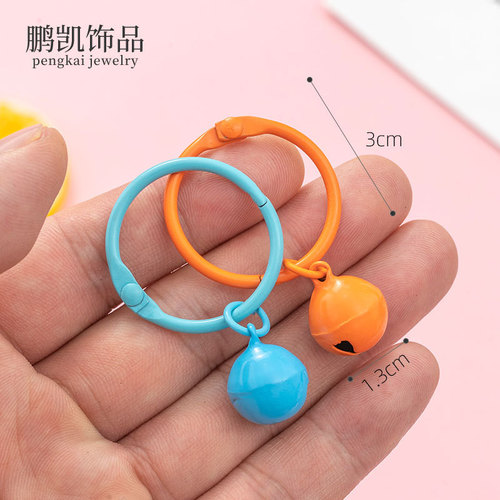 Creative internet celebrity bell keychain colorful resin pendant accessories bag car pendant candy color pendant material