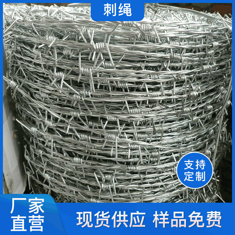 热镀锌监狱学校围墙防爬刺绳防护定制双股刺绳铁丝防攀爬防盗刺绳