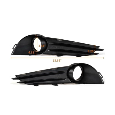 front bumper light cover, Light frame