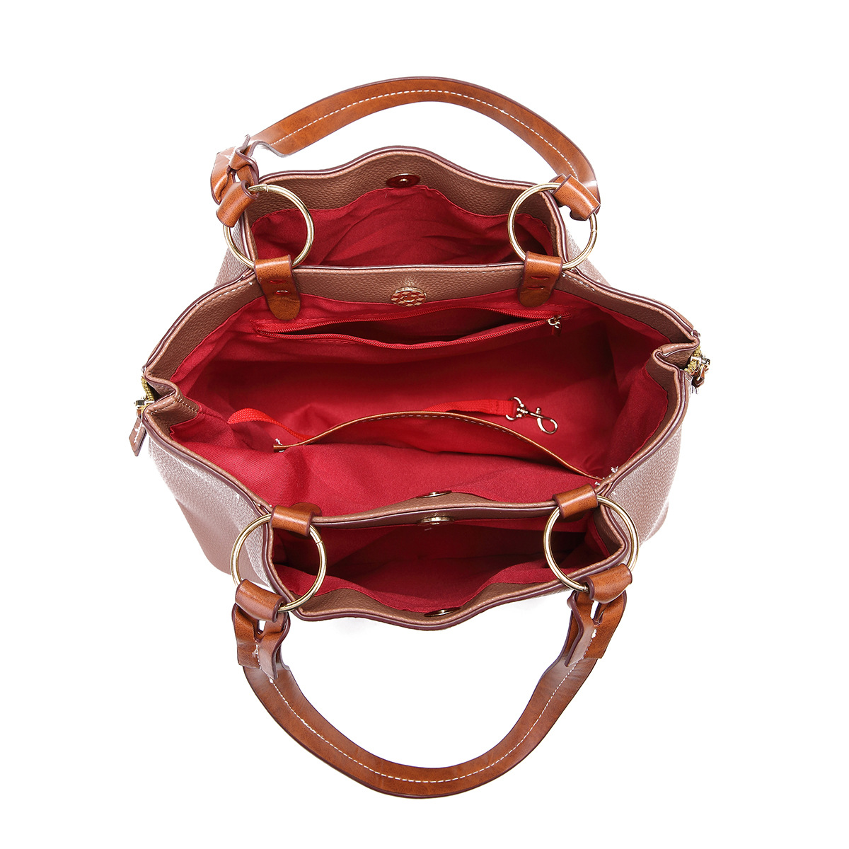 Retro Pebble Lychee Particle Texture Single Shoulder Mother-in-law Women's Bag Large Capacity_voghion.com