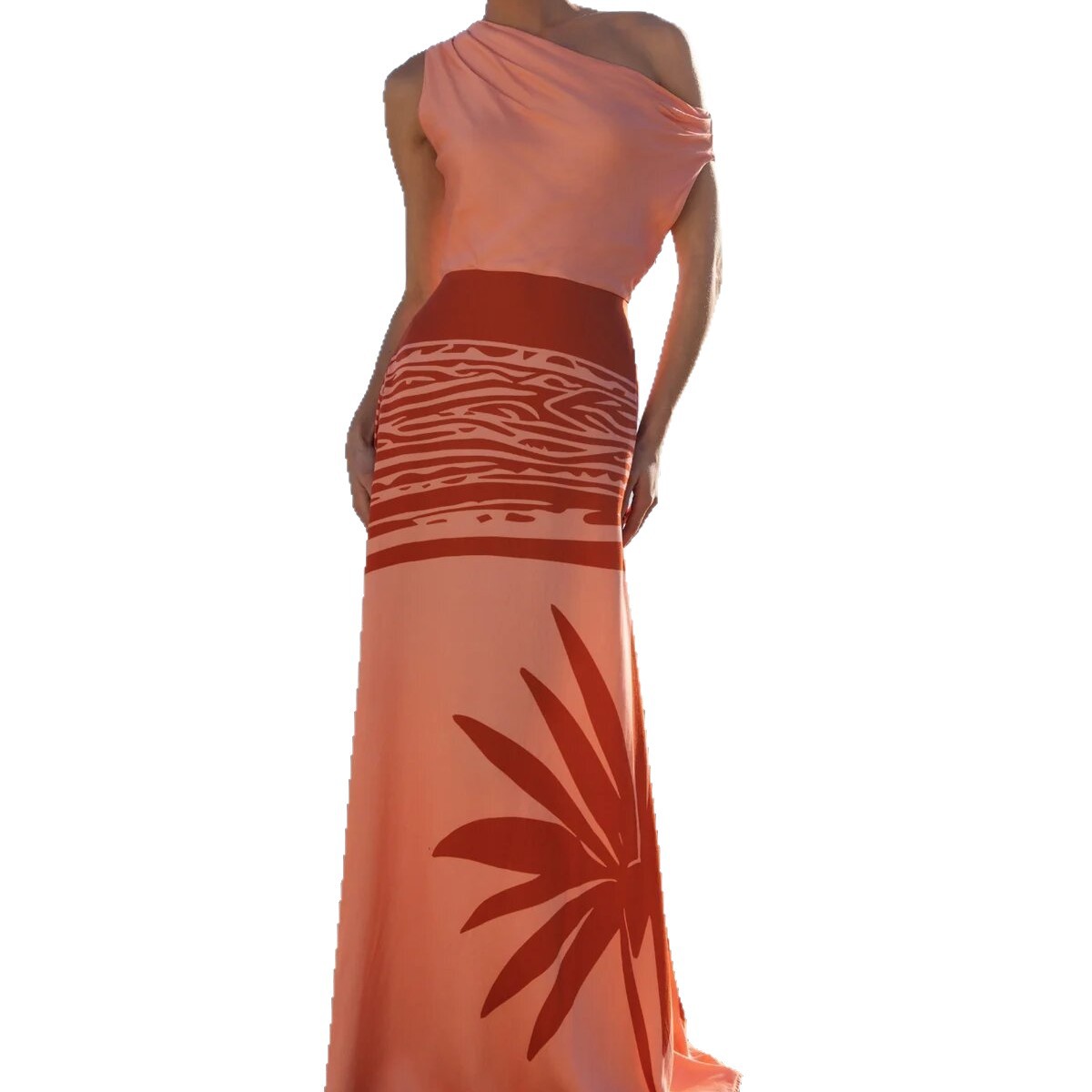 Summer Style High End Sexy Off Shoulder Slim Fit Long Dress Resort Printed New_ecoleips.com