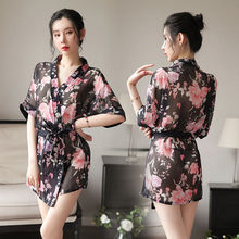 性感睡衣女夏款上衣迷人勾人辣妹夜场纯欲夏天凉快裸感睡袍日式