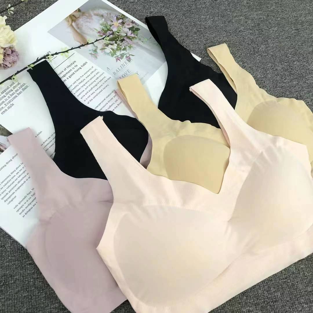 Nueva taza de látex sin marcas de alta calidad, chaleco de dama sin anillo de acero, bra de yoga, ropa interior deportiva, mujer al por mayor