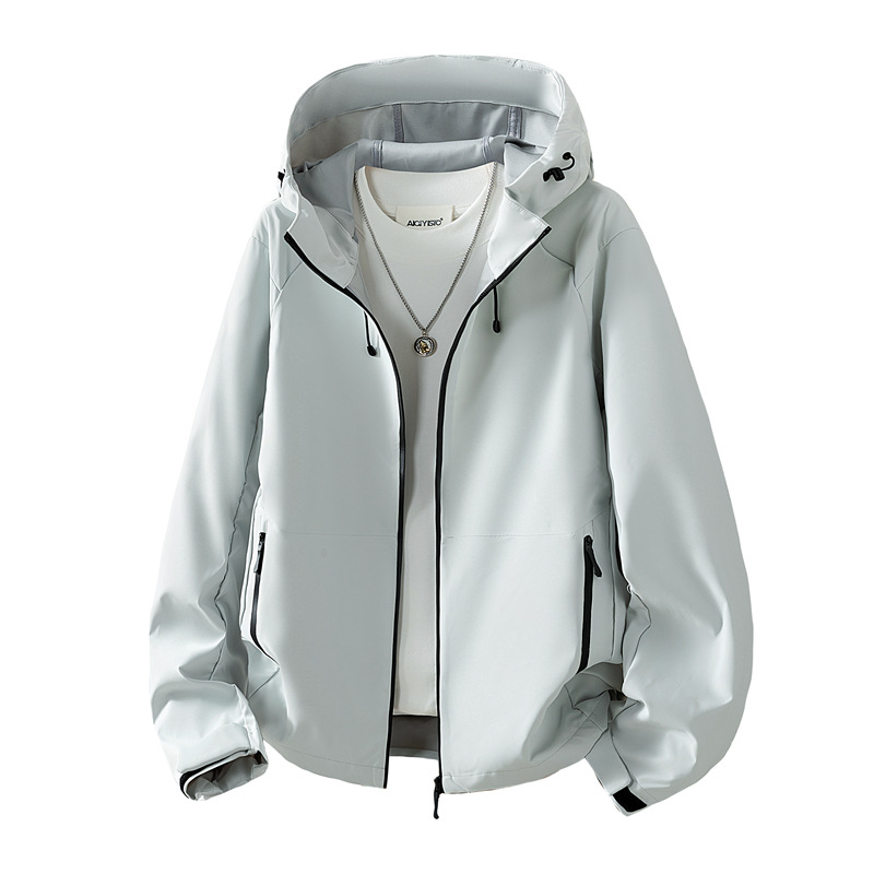 2025 Fall/Winter New Outdoor Hiking Windproof, Rainproof, Warm, Breathable, Fleece-Lined, Color-Block Jacket
