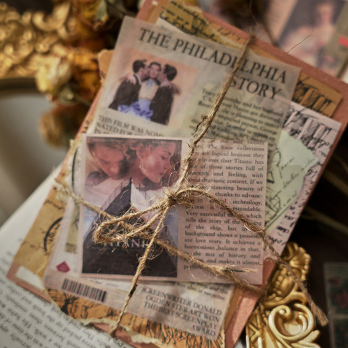 Early Foam Sticker Pack Yesterday Years Series Vintage Handbook Collage Decorative Backing Paper 20 sheets in 4 styles