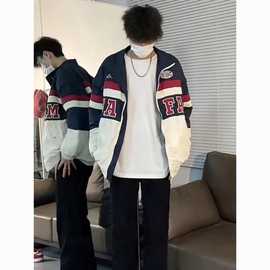 UUCSCC美式嘻哈赛车服机车夹克情侣oversize休闲防风骑行外套男