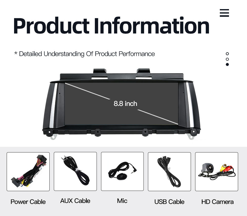 8.8inch Suitable for Bmw X3 F25 X4 F26 Car Central Control Large Screen Navigation Carplay Player