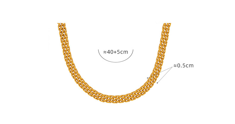 Retro Geometrisch Einfarbig Titan Stahl Überzug Halskette display picture 1