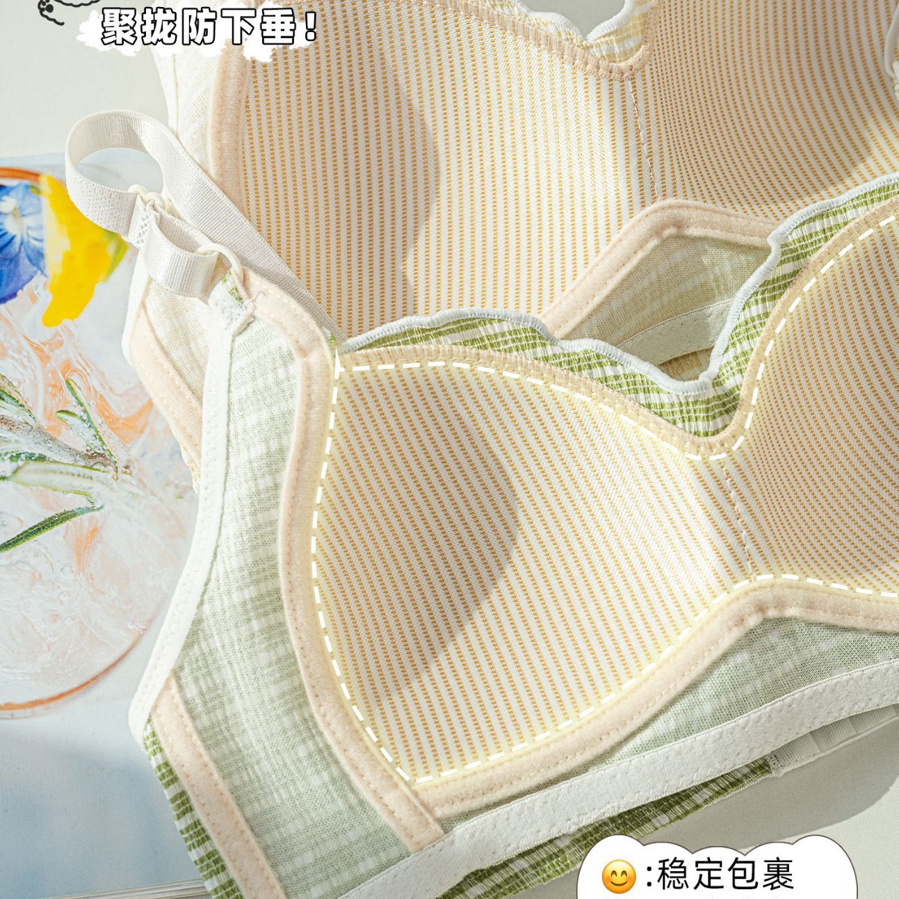 Venta directa de fábrica Comercio electrónico transfronterizo Sudeste de Asia Vietnam Tailandia Ropa interior de mujer reúne a niñas con senos pequeños sujetador anti-caída