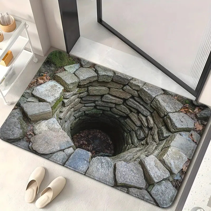 Non-slip Decorative Bathroom Floor Mat Printed American Style_voghion.com