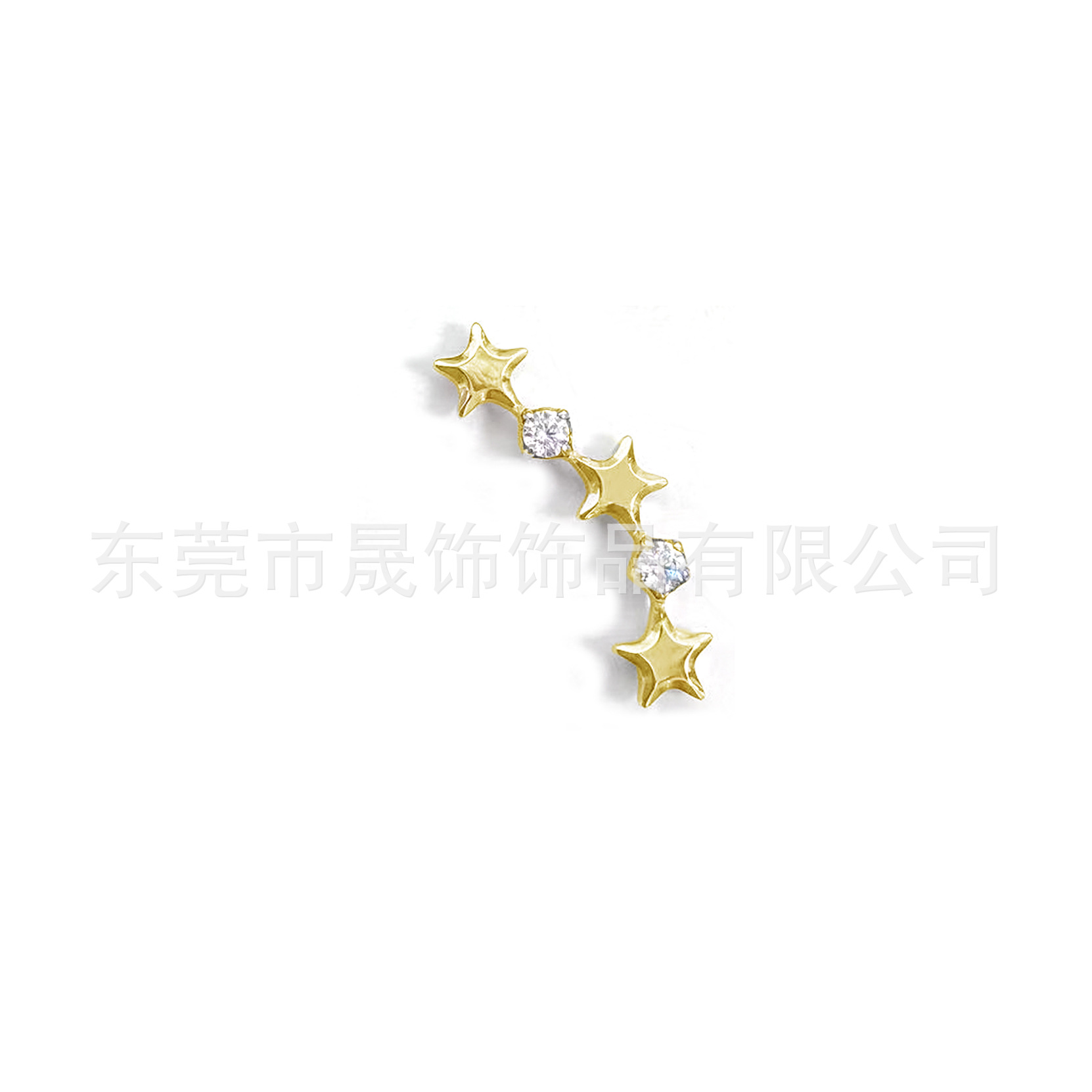 F136 Titanium Alloy 小流 Star Ear Stud Studded 5A Cubic Zirconia G23 Titanium Labret Stud Helix Cartilage Stud Piercing Jewelry
