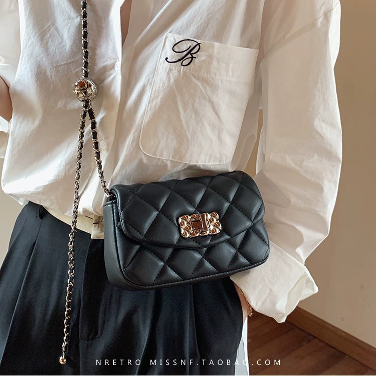 Маленькая сумка с рисунком в виде алмазов, сумка через плечо, стиль Chanel, сумка на цепочке