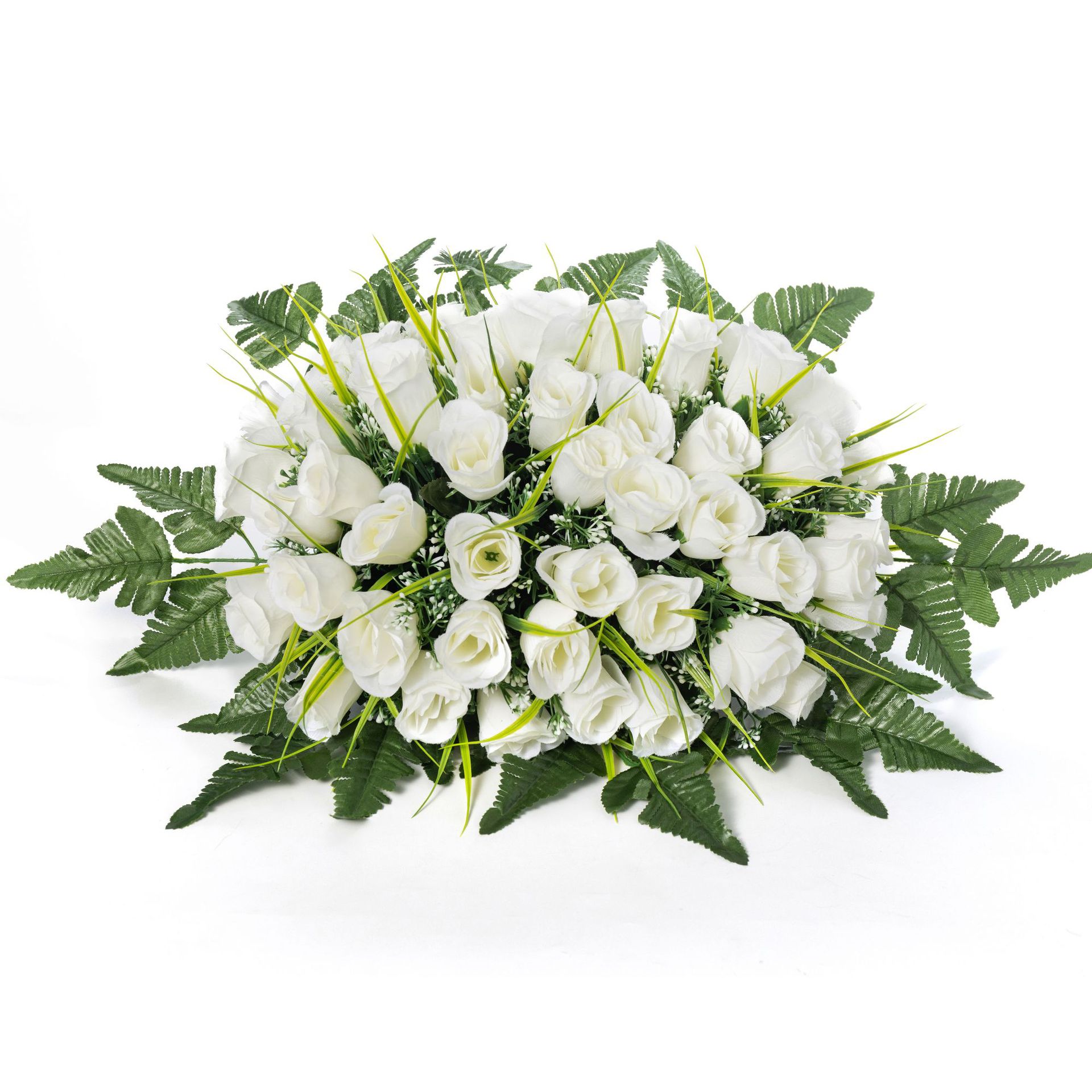 48 머리 + 8 잎 흰색 선반 꽃