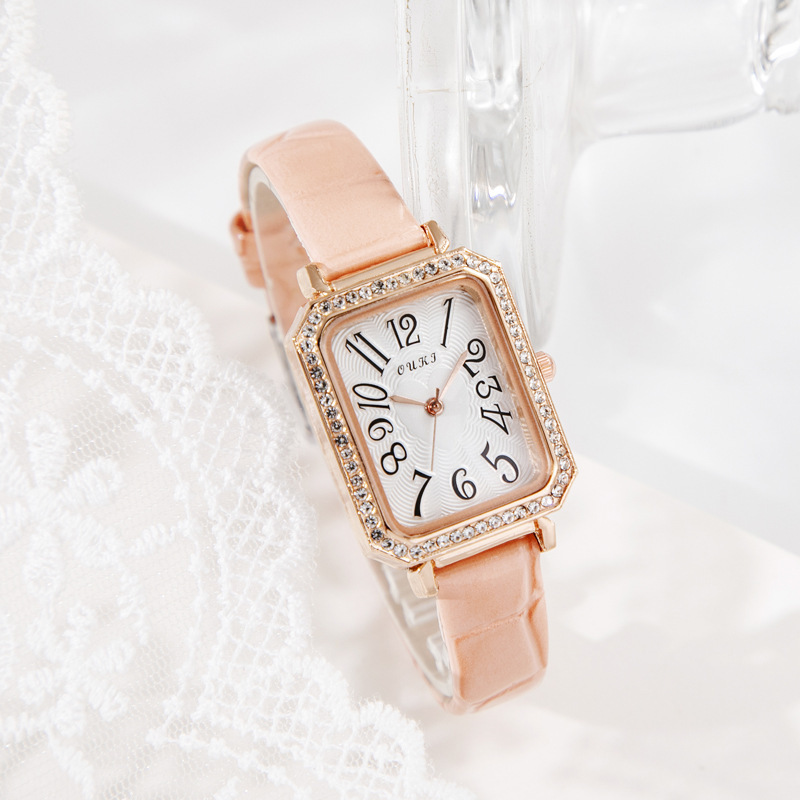 Trendy Square New Minimalist Digital Art Women's Fashion Watch_voghion.com