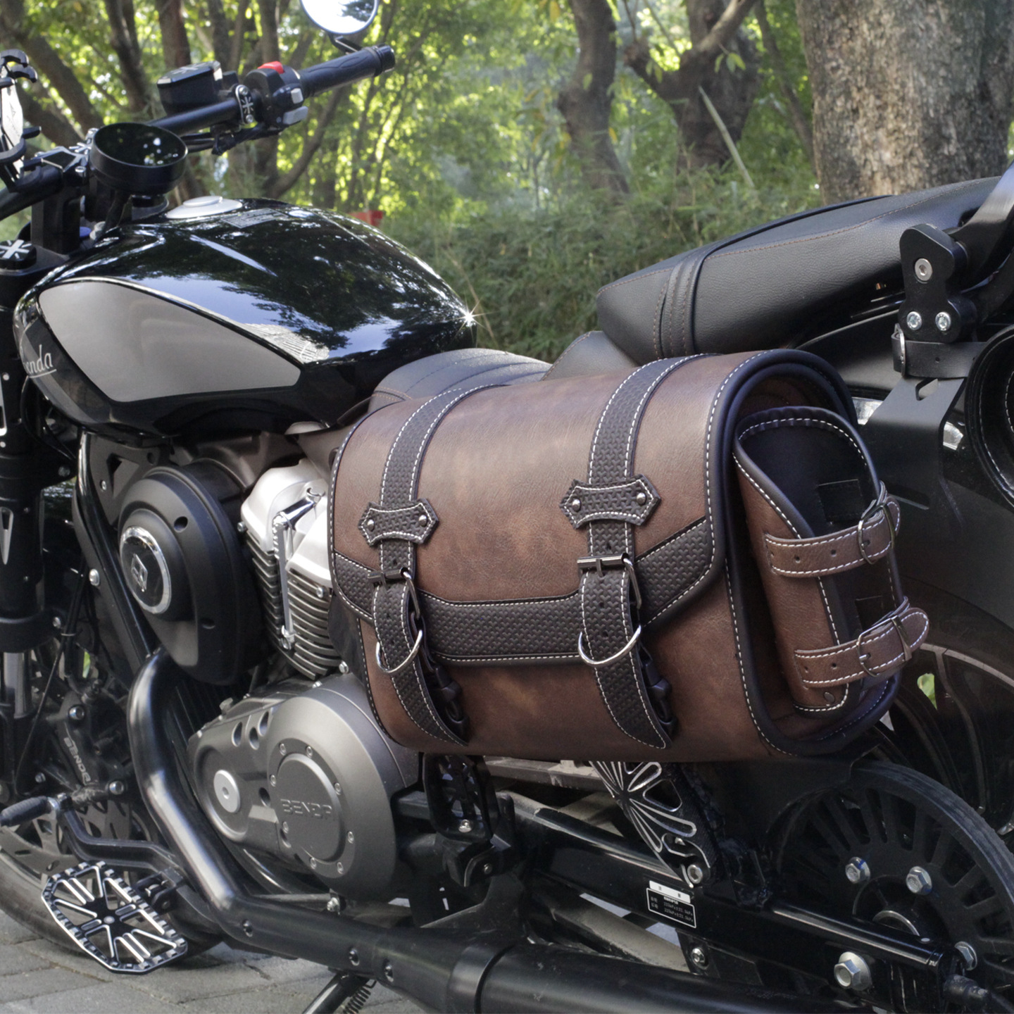 Cross-Border Hot-Selling Universal Retro Modified Waterproof, Sun-Resistant, Scratch-Resistant, Large-Capacity Motorcycle Side Bag for Electric Vehicles and Motorcycles