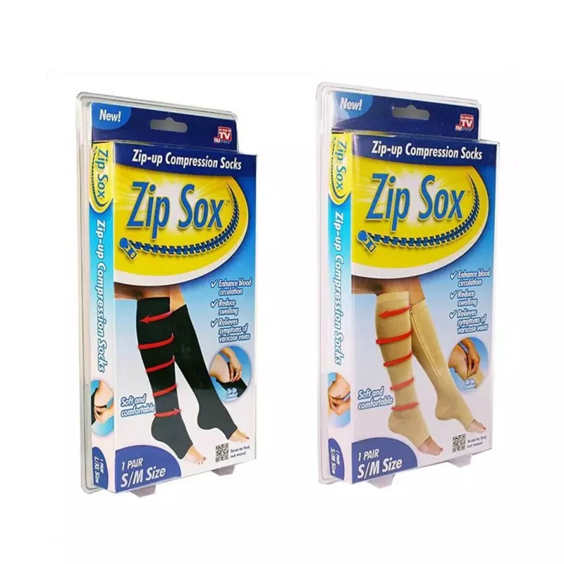 Zip Sox Zippered Slimming Leg Socks, Beautiful Leg Socks, Long Socks, Hot-Selling Products, Zippered Sports Foot Protection Socks