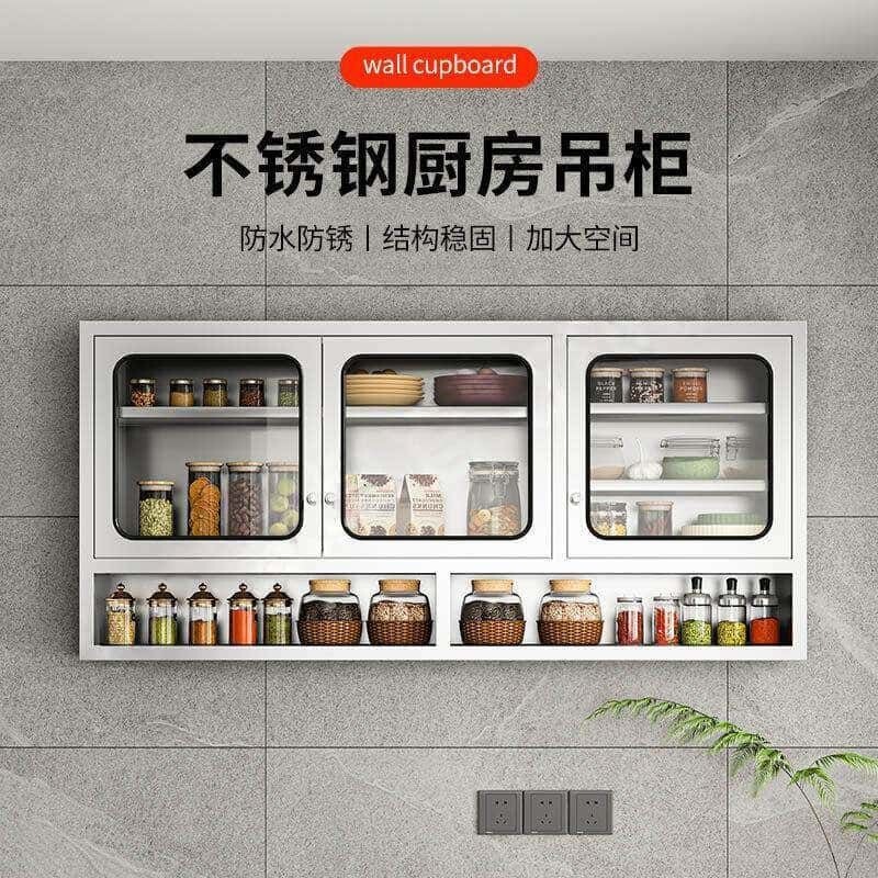 Household stainless steel wall cabinet, kitchen wall-mounted storage cabinet, cabinet, wall-mounted bedroom hanging cabinet, miscellaneous cabinet Household stainless steel wall cabinet, kitchen wall-mounted storage cabinet, cabinet, wall-mounted bedroom hanging cabinet, miscellaneous cabinet