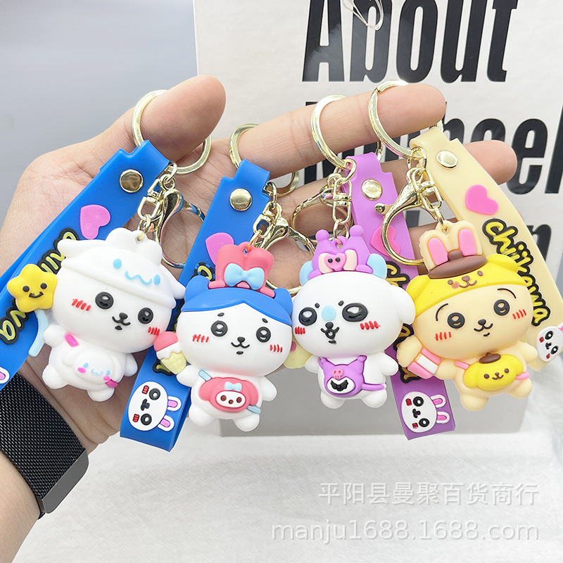 漫画キーホルダー Jiyikawa 人形ブラインドボックスかわいいサンリオスクールバッグペンダントソフトプラスチック人形卸売カスタマイズ|undefined