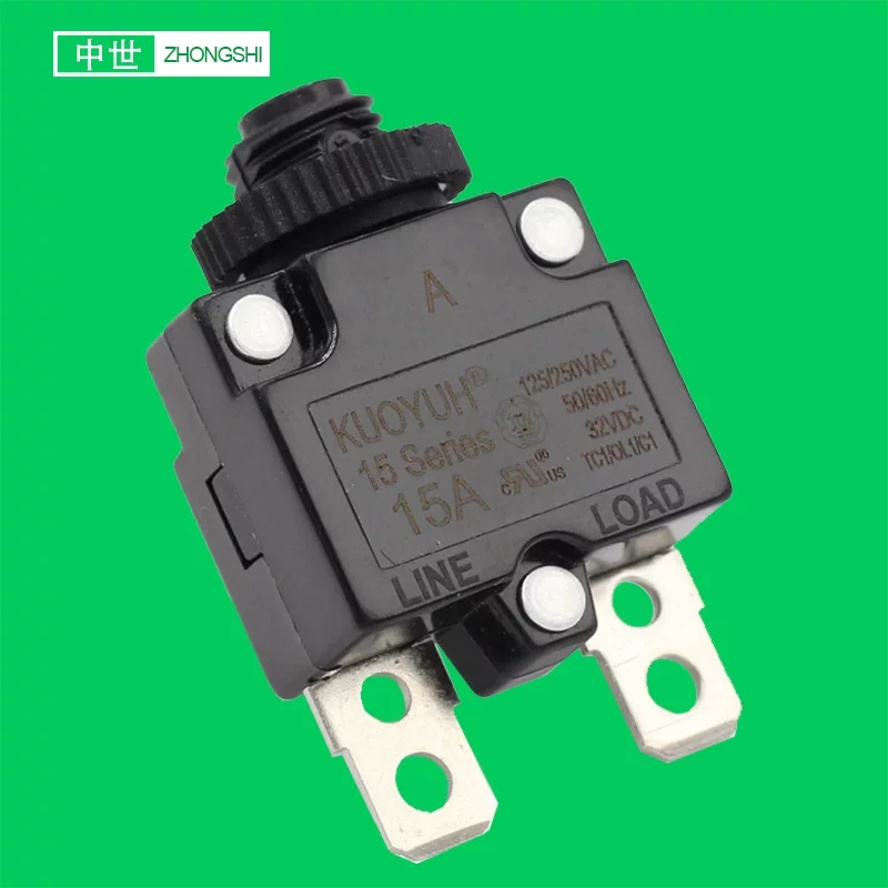 Current overload protector small drain protection switch mini manual reset overcurrent protector 2A-20A