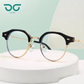 金属眼镜框 防蓝光眼镜复古平光镜女 可配近视眼镜架现货眼镜批发