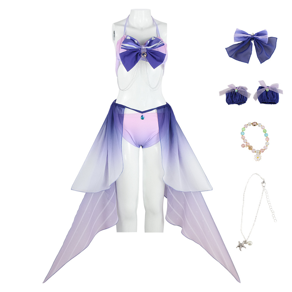 原神cos服裝珊瑚宮心海性感泳衣二次元角色扮演表演服裝女裝