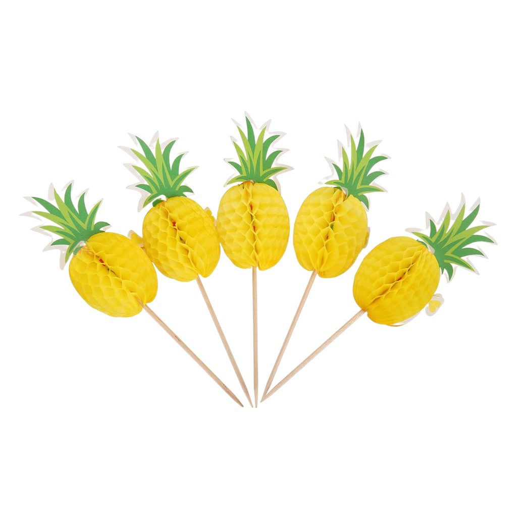 Одноразовая декоративная ананасовая палочка стерео креативная фруктовая палочка оптом Зубочистка Фламинго пробка для выпечки вечеринка
