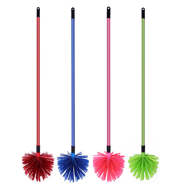 Cross-Border Plastic Broom Ceiling Brush Round Ball Telescopic Rod Wall Brush Household Spider Web Cleaning Brush