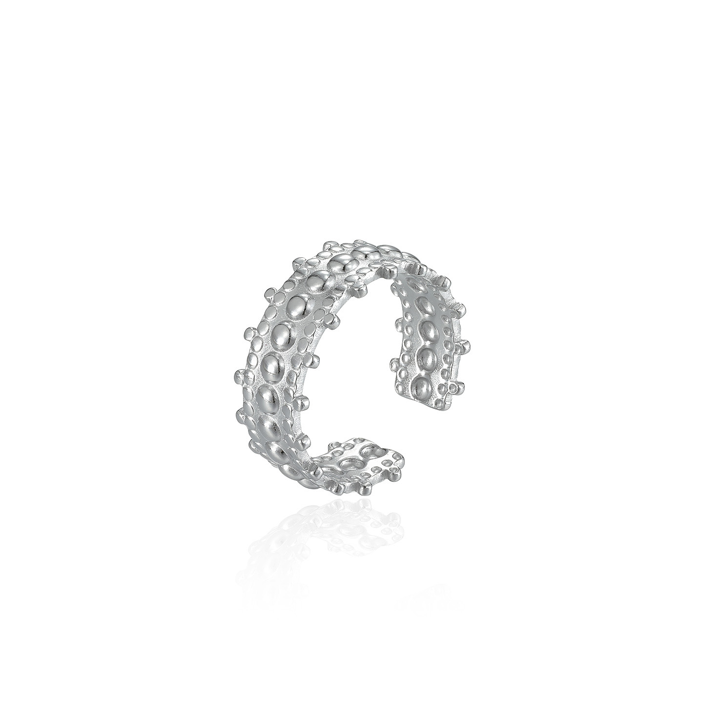 Xuping anillo de abertura dulce y fresco de acero inoxidable color primario europeo y americano textura tridimensional transfronteriza anillo de geometría personalizada al por mayor