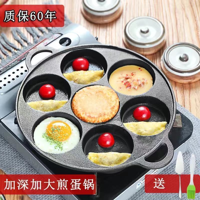 이중 귀 7구 오렛 팬에는 주걱과 오일 브러시 튜토리얼이 함께 제공됩니다.