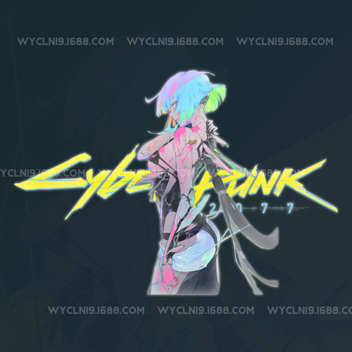 Cyberpunk 2077 car stickers electric car motorcycle body stickers computer case trolley box reflective car stickers
