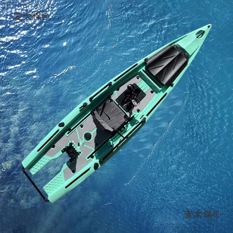 皮划艇钓鱼船带电动马达螺旋桨脚踏驱动装置的钓鱼独木舟麦太保