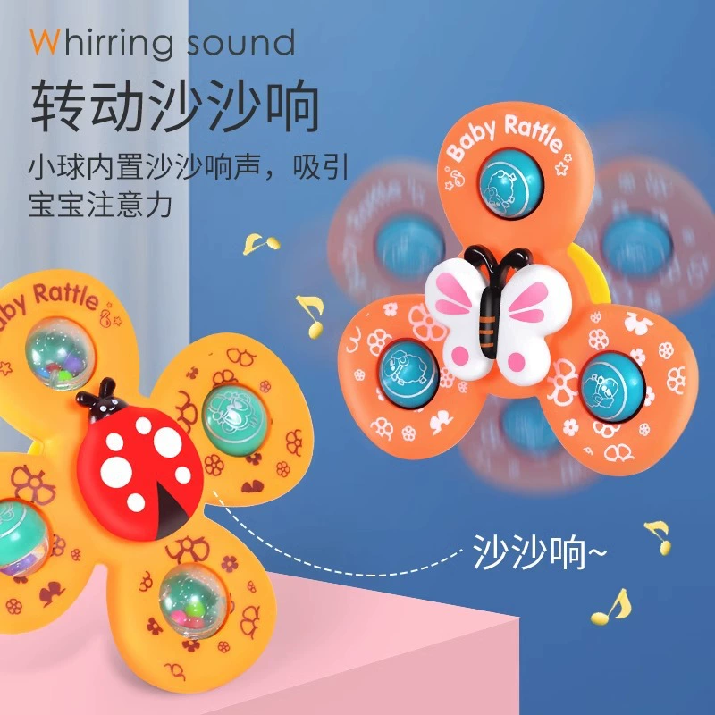 Трансграничные детские присоски, чтобы играть в музыку, детский мультяшный палец, вращающийся гироскоп
