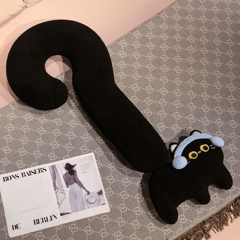 새로운 in 스타일 물음표 고양이 긴 잠자는 베개 편안한 베개 임산부 잠자는 베개 만화 사진 소품