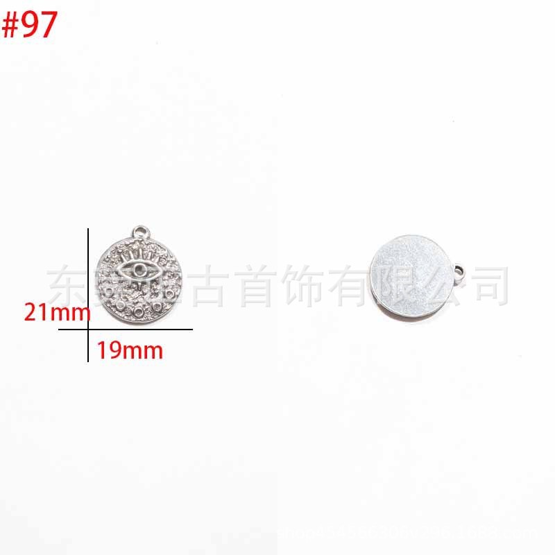 クロスボーダー悪魔の目ペンダントステンレス鋼 diy アクセサリーネックレスキーホルダーペンダントアイドリップオイルアクセサリーメーカー|undefined