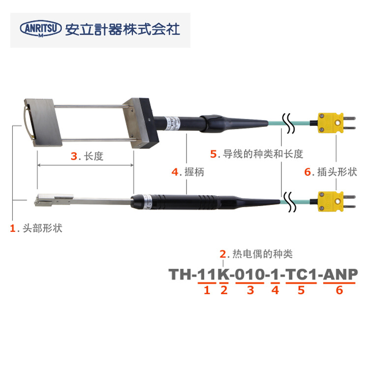 日本ANRITSU安立计器温度计探头传感器TH-14K-010-1-TC1-ANP/ASP