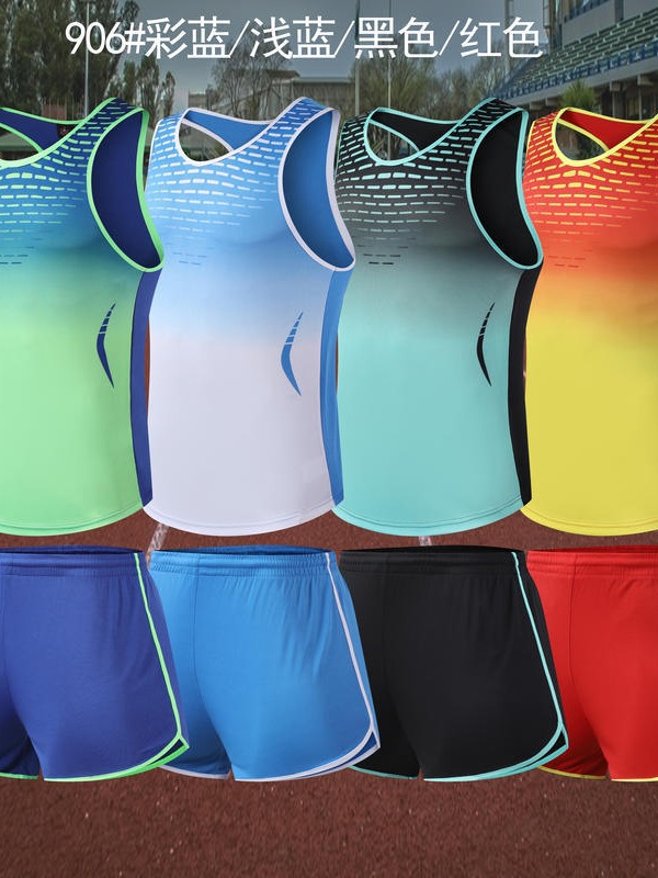 Nuevo conjunto de trajes de atletismo de deportes, prueba de obstáculos, trajes de entrenamiento para hombres y mujeres, maratón 906