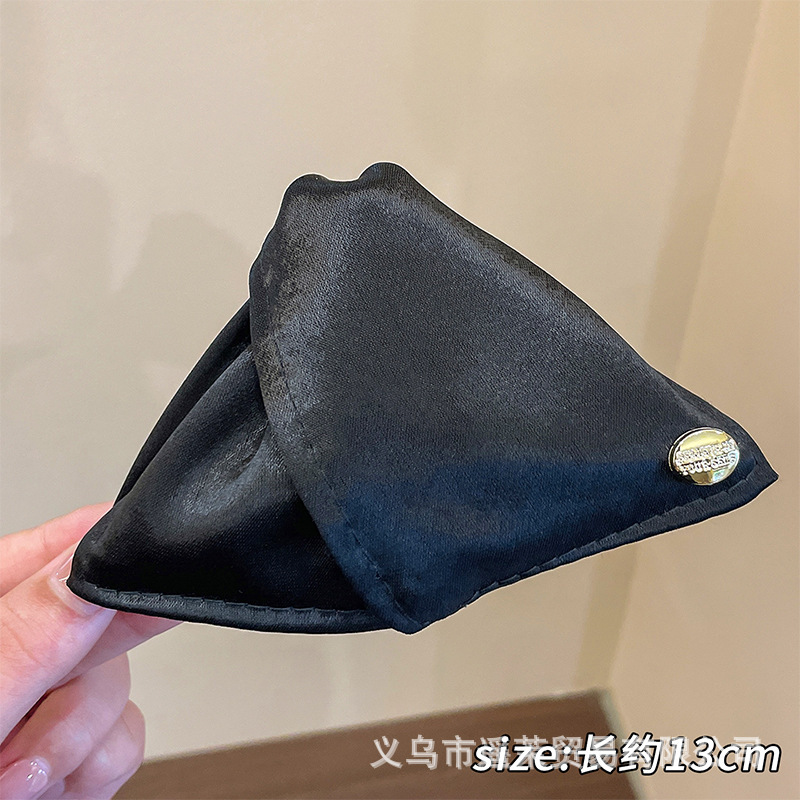 轻奢高端水晶大号抓夹鲨鱼夹女时尚百搭后脑勺盘发夹新款发抓头饰|undefined