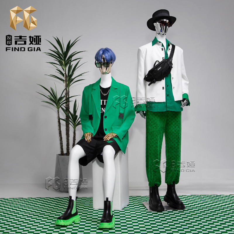 Clothing Store Plated Face Full Body Model Display Stand Window Props Fashion All-match Men's Table Display Dress